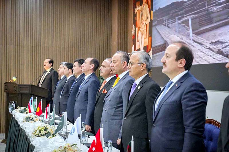 Federal Minister for Climate Change and Environmental Coordination Dr Musadiq Malik at the closing ceremony of 10th ECO Ministerial Conference on Disaster Risk Reduction at NDMA HQs