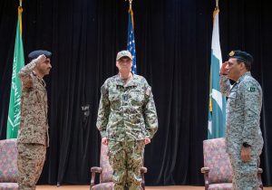 Pakistan Navy assumes Command of Combined Task Force (CTF)-150 for the 14th time during Change of Command Ceremony.