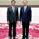 Speaker National Assembly Sardar Ayaz Sadiq met with Chairman of the Standing Committee of China's National People's Congress (NPC) Mr.Zhao Leji during their official visit.