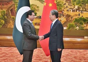 Speaker National Assembly Sardar Ayaz Sadiq met with Chairman of the Standing Committee of China's National People's Congress (NPC) Mr.Zhao Leji during their official visit.