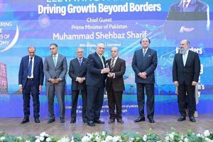 Prime Minister Muhammad Shehbaz Sharif presents awards to leading exporters of the country