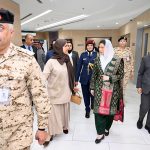 First Lady, Bibi Aseefa Bhutto Zardari visiting the Military Hospital Micro School at King Hamad University Hospital, where hospitalised children continue their education alongside medical care