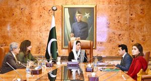 First Lady Bibi Aseefa Bhutto Zardar in a meeting with CEO Prime Hospital Healthcare Facility, Dr Shahzad Shafiq Musavi, at Aiwan e Sadr.