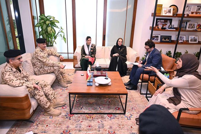 First Lady, Bibi Aseefa Bhutto Zardari visiting the Military Hospital Micro School at King Hamad University Hospital, where hospitalised children continue their education alongside medical care