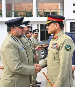 Field Marshal Syed Asim Munir, NI (M), HJ, COAS & CDF interacts with Cadet Assistant Superintendents of Police (ASPs) during his visit to the National Police Academy, Islamabad.