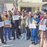 Power Consumers take to street agitation against long unscheduled power cuts in occupied Jammu
