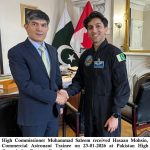 High Commissioner Saleem meets Pak commercial astronaut trainee