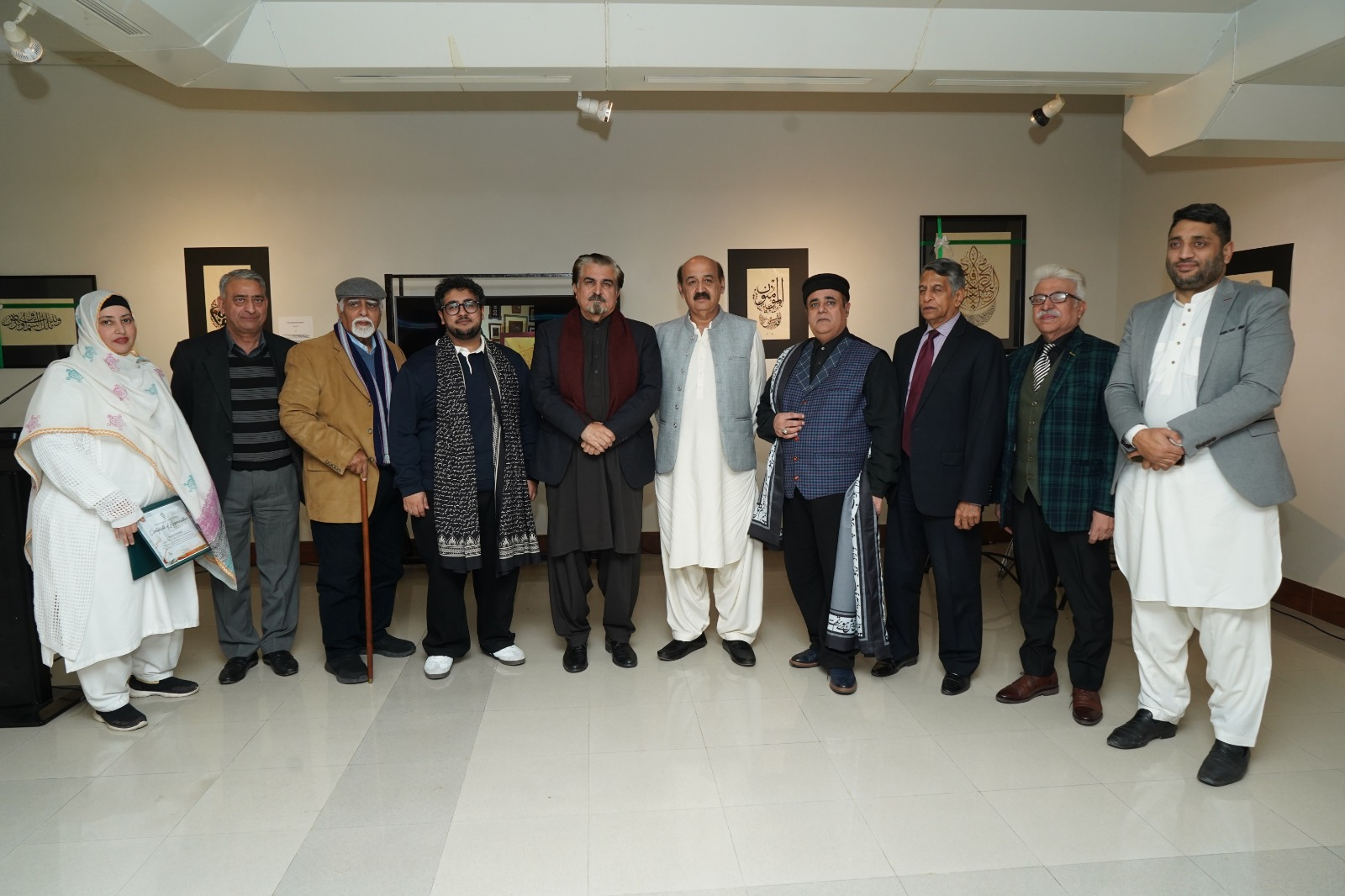 Baig family’s calligraphic exhibition “The Call of the Divine” opens at National Art Gallery