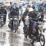 City receives light shower