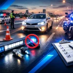 Crackdown on using flash lights in vehicles