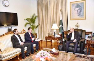 President Asif Ali Zardari meeting Alisher Tukhtaev, Ambassador of the Republic of Uzbekistan to Pakistan at Aiwan-e-Sadr. APP/TZD