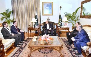 President Asif Ali Zardari meeting Alisher Tukhtaev, Ambassador of the Republic of Uzbekistan to Pakistan at Aiwan-e-Sadr. APP/TZD