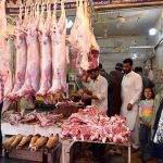People purchase dates from Ramazan Sahulat bazaar during the holy fasting month of Ramazan-ul-Mubarak at Aabpara Market in the Federal Capital