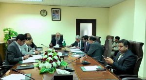 Federal Minister for Commerce Jam Kamal Khan chairs a high-level consultative session with chairmen and representatives of leading textile and apparel associations at the Ministry of Commerce, Islamabad. The meeting focused on addressing key challenges faced by the value-added apparel and textile sector and formulating strategic measures to enhance Pakistan's global export competitiveness and accelerate sustainable export growth.