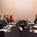 H.E. Chaudhay Salik Hussain Federal Minister for Overseas Pakistanis and Human Recourse Development meets H.E. Atty Hans leo J, Cacdac, Secretary Department of Migrant workers of the Philippines, on the Sideline of the Abu Dhabi Dialogue 2026, to discuss cooperation on Migrant workers social security skill Development and reintegration mechanism