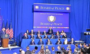 Prime Minister Muhammad Shehbaz Sharif attends the Inaugural Meeting of Board of Peace.