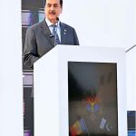 Chairman Senate of Pakistan, H.E. Syed Yousaf Raza Gilani addressing as chief guest at a prestigious ceremony marking the appointment of Syed Kashif Ali as Honorary Consul of the Republic of Moldova in Pakistan