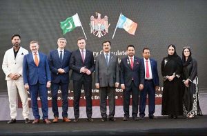 Chairman Senate of Pakistan, H.E. Syed Yousaf Raza Gilani addressing as chief guest at a prestigious ceremony marking the appointment of Syed Kashif Ali as Honorary Consul of the Republic of Moldova in Pakistan