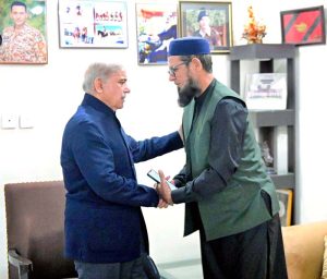 Prime Minister Muhammad Shehbaz Sharif visits the residence of Lt. Col. Shehzada Gull Faraz Shaheed and offers condolences to his family.