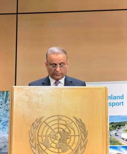 -Federal Minister for Communications Abdul Aleem Khan addresses the 88th session of the UNECE Inland Transport Committee in Geneva.