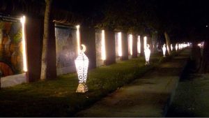 A beautifully illuminated view of the historic Government S.D. High School building, also known as Sadiq Din School, established by the former princely state of Bahawalpur around 120 years ago and still imparting education.