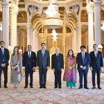 Pakistani Parliamentary Delegation led by Chairman Senate Of Pakistan, Syed Yousuf Raza Gilani in a group photo with his majesty Preah Bat Samdech Preah Boromneath Norodom Sihamoni, King Of Cambodia
