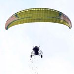Visitor enjoy a motor gliding ride during the two-day Pakistan Tourism, Sports & Family Festival at the Sports Complex in the Federal Capital