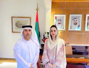 Ms. Misbah Khar, Advisor to the Chairman Senate and Ambassador for the Inter-Parliamentary Speakers’ Conference (ISC), in a meeting with H.E. Salem Mohammed Al Zaabi, Ambassador of the United Arab Emirates to Pakistan in Federal Capital.
