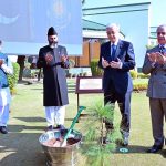 President of Kazakhstan Kassym-Jomart Tokayev planting a sapling at Prime Minister's House.