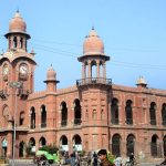 A view of Ghanta Ghar (Clock Tower), Multan – one of the city's most iconic historical landmarks. Built by the British between 1884 and 1888 to manage civic affairs, it is a fine example of colonial-era Indo-Saracenic architecture. Located on the ruins of the Haveli of Ahmad Khan Sadozai, it initially served as Ripon Hall and Northbrook Tower, and was later renamed Jinnah Hall after 1947.