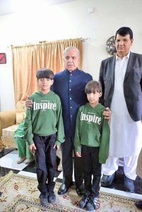 Prime Minister Muhammad Shehbaz Sharif visits the residence of Lt. Col. Shehzada Gull Faraz Shaheed and offers condolences to his family.