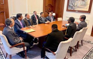 Chairman Senate Syed Yousuf Raza Gilani presents a Senate shield to Dr. Tulia Ackson, President of the Inter-Parliamentary Union (IPU), during the 2026 IPU Parliamentary Hearing at the United Nations Headquarters