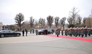 Prime Minister Muhammad Shehbaz Sharif being presented Guard of Honour upon arrival in Austria's Federal Chancellery.