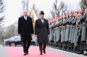 Prime Minister Muhammad Shehbaz Sharif being presented Guard of Honour upon arrival in Austria's Federal Chancellery.