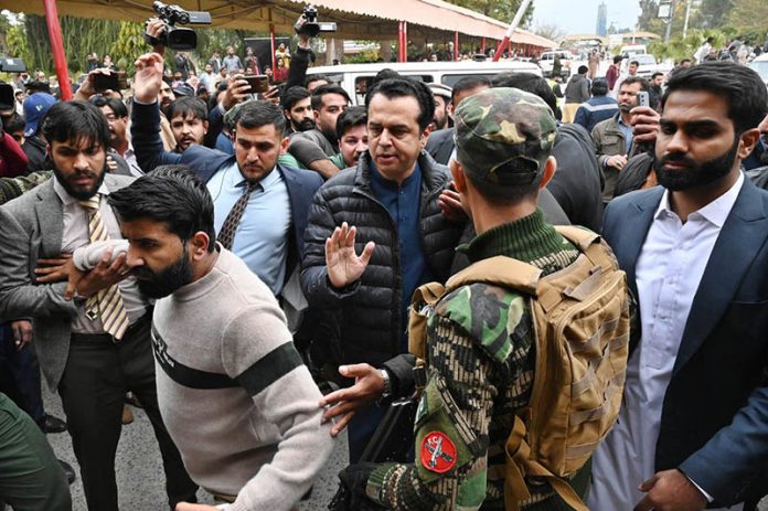 Minister of State for Interior Tala Chaudhry visits as injured victims are being lshifted to PIMS Hospital following a powerful bomb blast at the gate of Tarlai Imambargah that killed and injured several people in the Shehzad Town area of the federal capital
