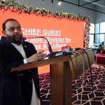 Aurangzeb Khan Khichi, Federal Minister for National Heritage and Culture Division, addressing after inaugurating the Isloo International Fashion Festival 2026