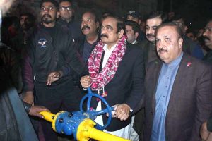 Prime Minister’s Special Adviser on Political and Public Affairs Senator Rana Sanaullah is inaugurating gas supply in Chak No.8-JB Mehbood Town Azafi Abad
