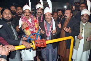Prime Minister’s Special Adviser on Political and Public Affairs Senator Rana Sanaullah is inaugurating gas supply in Chak No.8-JB Mehbood Town Azafi Abad