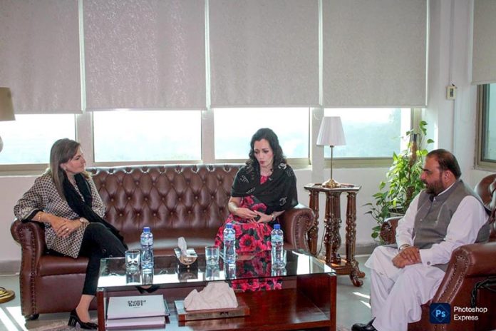 Federal Minister for National Heritage and Culture Aurangzeb Khan Khichi meets British-Pakistani politician and Alba Party Chairperson Tasmina Ahmed-Sheikh to discuss strengthening Pakistan-UK cultural cooperation and engaging overseas Pakistani youth with their cultural heritage in Islamabad
