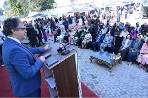 Consul General of the Republic of Türkiye in Pakistan Mehmet Eymen Şimşek along with President Women Chamber of Commerce and Industry Sialkot (WCCIS) Dr. Mariam Siddiqa inaugurates the fourth edition of “We Exhibit 2026,” organized by WCCIS to promote women-led enterprises.