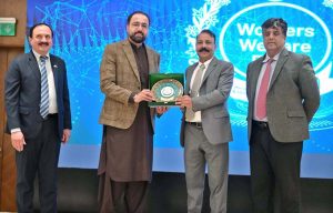 Federal Minister for Overseas Pakistan and Human Resource Development, Chaudhry Salik Hussain inaugurates the MIS and Mobile Application for Worker Welfare Fund users, ushering in a new era of digital transformation for efficient industrial worker services at a local hotel in the federal capital.
