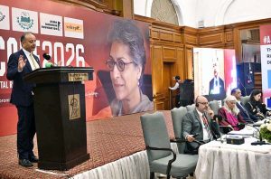 Federal Minister for Climate Change and Environmental Coordination Dr. Musadik Malik addresses the Asma Jahangir Conference