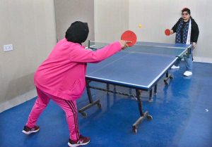 Students participate in a tug of war competition during the Annual Sports Festival at GCWUF.