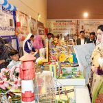 First Lady and Member of the National Assembly Bibi Aseefa Bhutto Zardari, along with Provincial Minister for Health Dr. Azra Fazal Pechuho, formally inaugurates the Annual Flower Show: Arts, Science and Cultural Exhibition 2026 at H.M. Khoja Garden