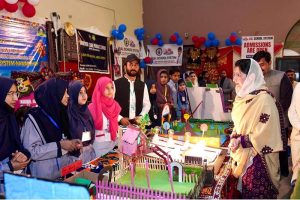 First Lady and Member of the National Assembly Bibi Aseefa Bhutto Zardari, along with Provincial Minister for Health Dr. Azra Fazal Pechuho, formally inaugurates the Annual Flower Show: Arts, Science and Cultural Exhibition 2026 at H.M. Khoja Garden