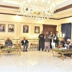 President Asif Ali Zardari offers condolences at the residence of MPA Mumtaz Ali Chang on the demise of his mother