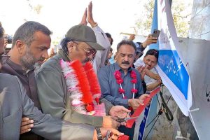 Rana Muhammad Qasim Noon, Federal Minister and Chairman of the Special Parliamentary Committee on Kashmir, inaugurates a new water filtration plant at Basti Bangla, Mauza Gardeezpur, Tehsil Shujabad, aimed at improving access to clean water.