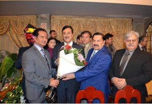 A splendid dinner reception was organized in honor of Syed Yousuf Raza Gilani, Chairman of the Senate of Pakistan, who arrived in the United States with his delegation to participate in the annual United Nations events