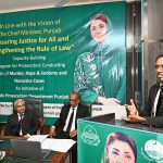 District Public Prosecutor Malik Amir Shahzad addresses a capacity-building seminar for prosecutors handling murder, rape, sodomy, and narcotics cases