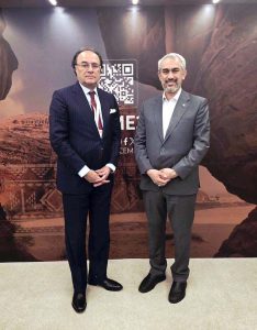 Federal Minister for Finance and Revenue, Senator Muhammad Aurangzeb, held a meeting with the Minister of Economic Affairs and Finance of the Islamic Republic of Iran, Dr. Seyed Ali Madanizadeh, on the sidelines of the AlUla Conference 2026 for Emerging Market Economies